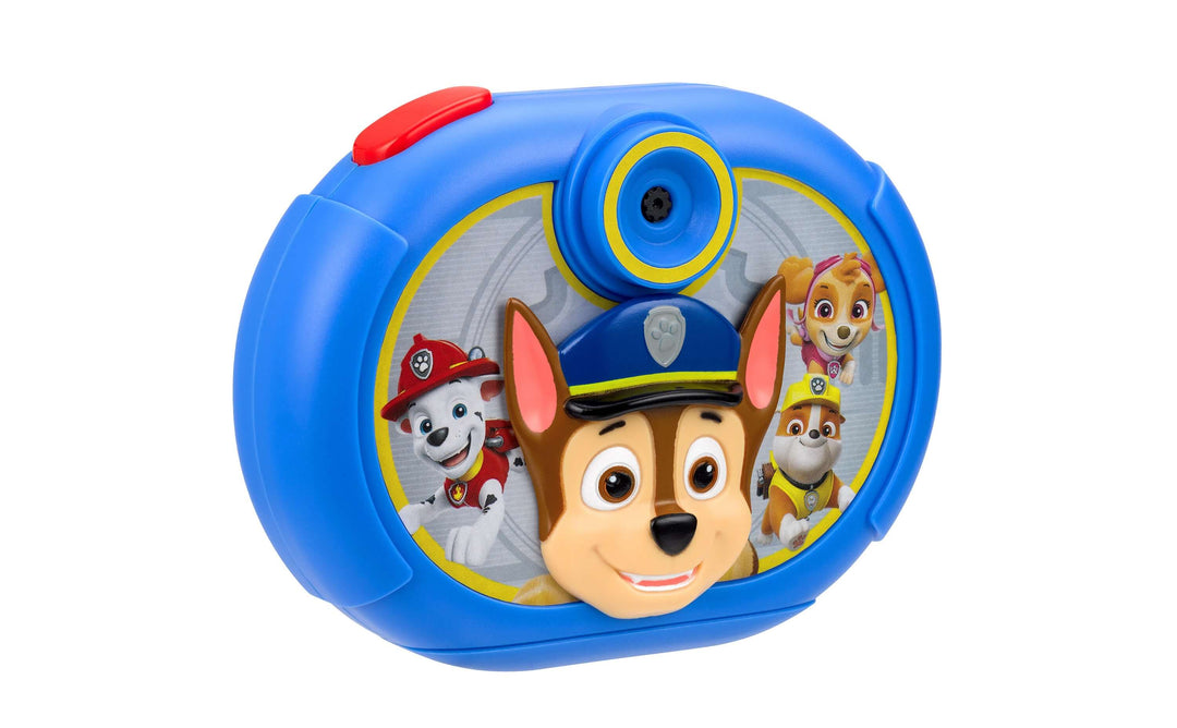 Paw Patrol digital camera for kids featuring characters from the cartoon series, with kid-friendly controls and built-in photo frames.