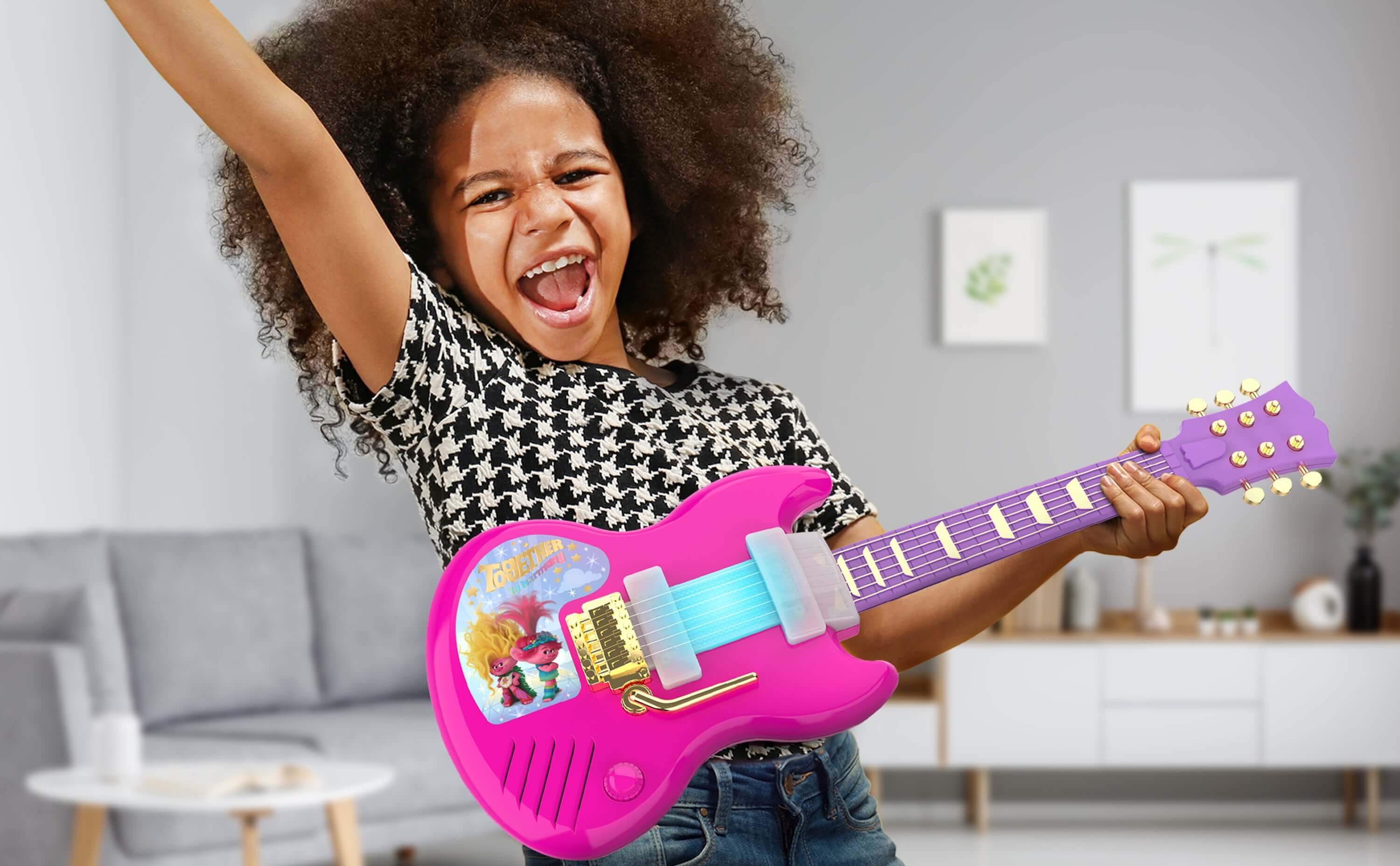 Little girl store toy guitar