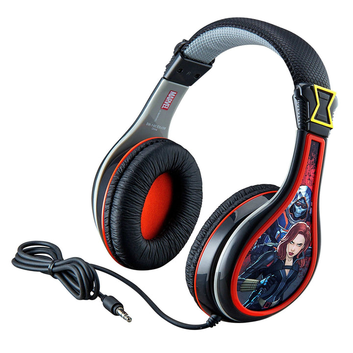 Black Widow Wired Headphones for Kids - eKids