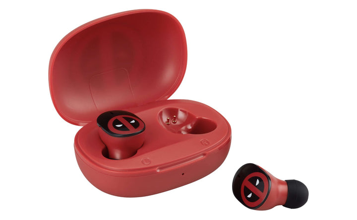 Marvel Deadpool Bluetooth True Wireless Earbuds with Charging Case - eKids