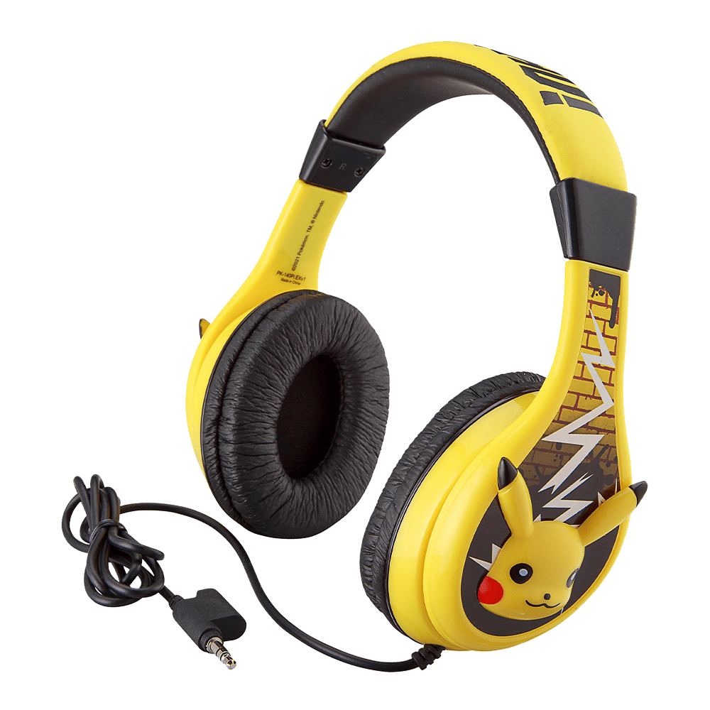 Pokemon Pikachu Wired Headphones for Kids - eKids