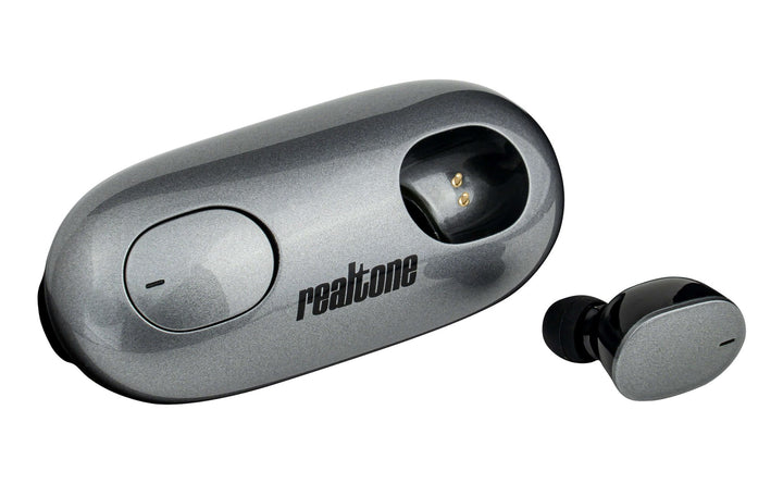 Realtone Wireless Earbuds with Charging Case - Gray - eKids