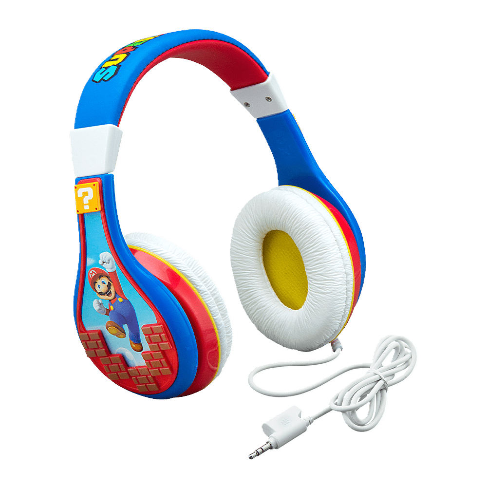 Super Mario Wired Headphones for Kids - eKids