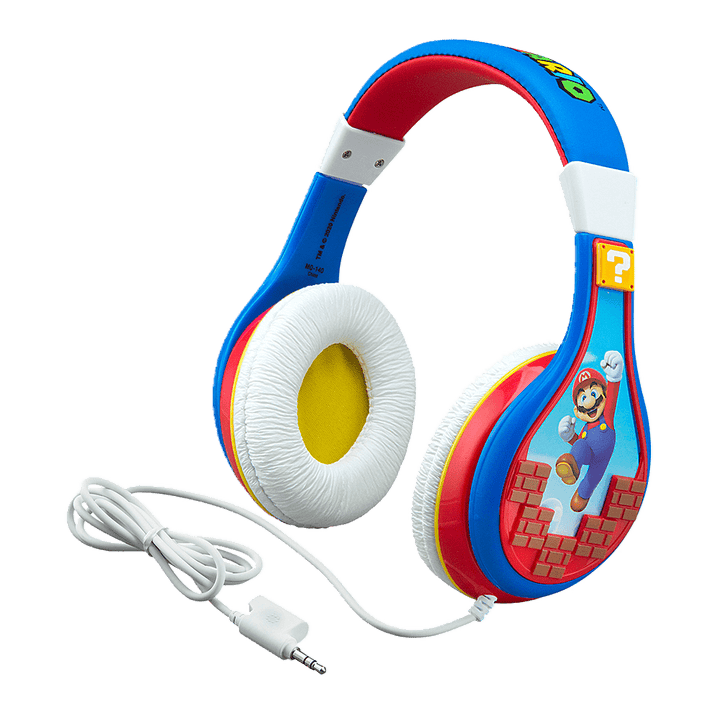 Super Mario Wired Headphones for Kids - eKids