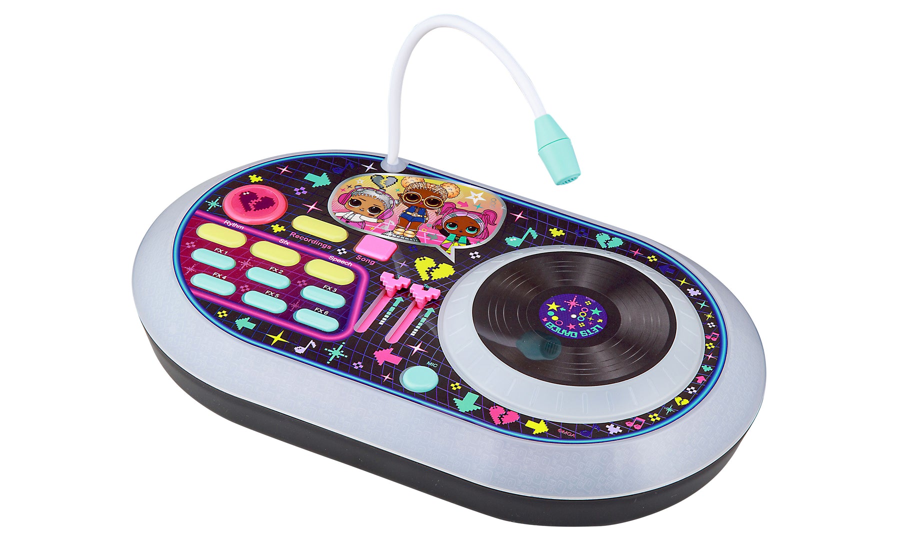 LOL Surprise DJ Party Mixer - Instrument Jouets - Platine Vinyle Enfant -  avec Microphone