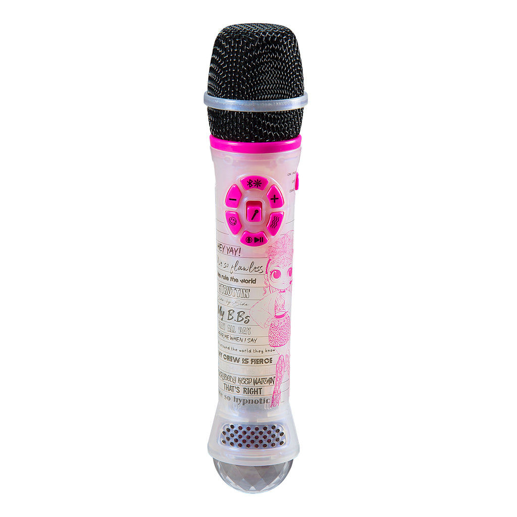 pink sparkly microphone